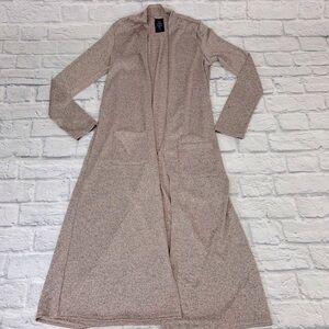 Agnes & Dora heather pink long lightweight cardigan with pockets Size S/XS New